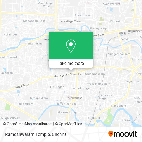Rameshwaram Temple map