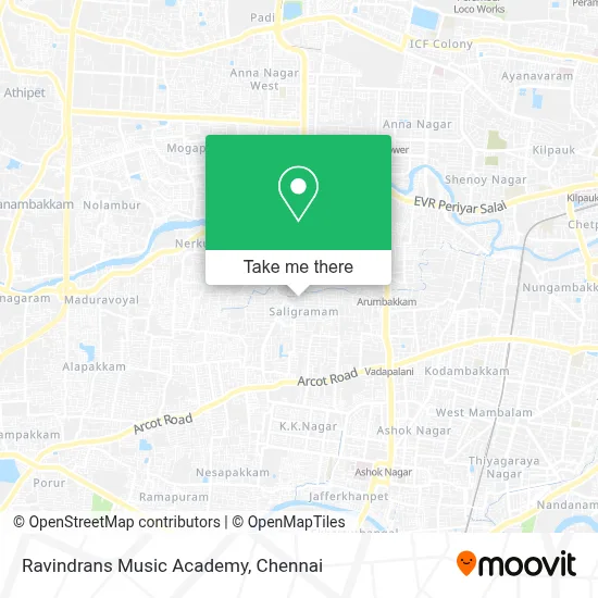 Ravindrans Music Academy map