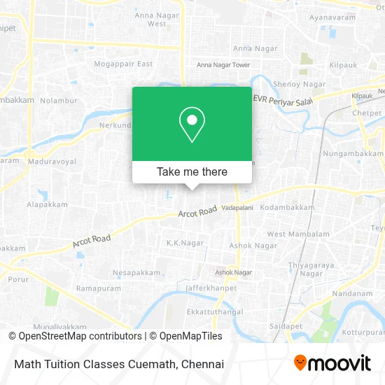 Math Tuition Classes Cuemath map
