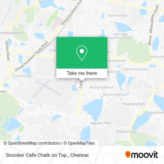 Snooker Cafe  Chalk on  Top. map