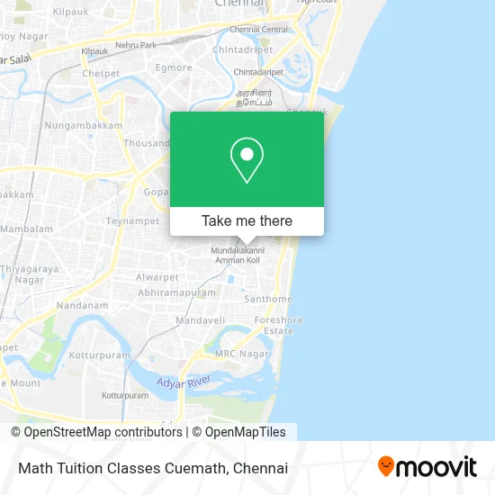 Math Tuition Classes Cuemath map
