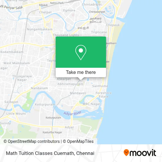 Math Tuition Classes Cuemath map