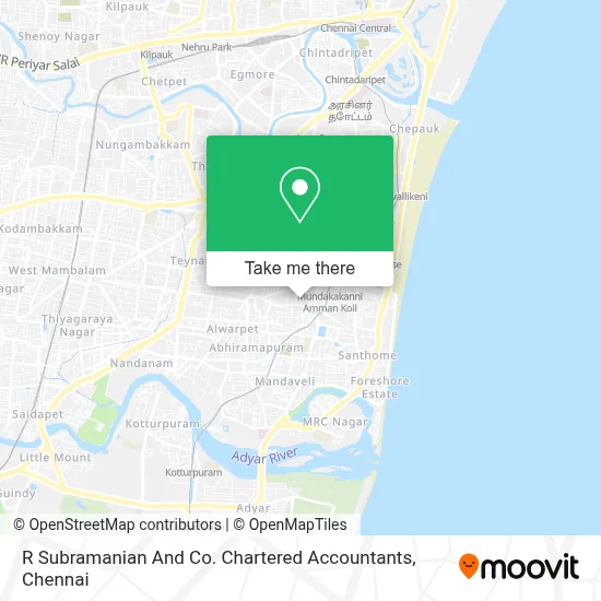 R Subramanian And Co. Chartered Accountants map