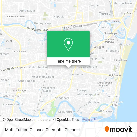 Math Tuition Classes Cuemath map