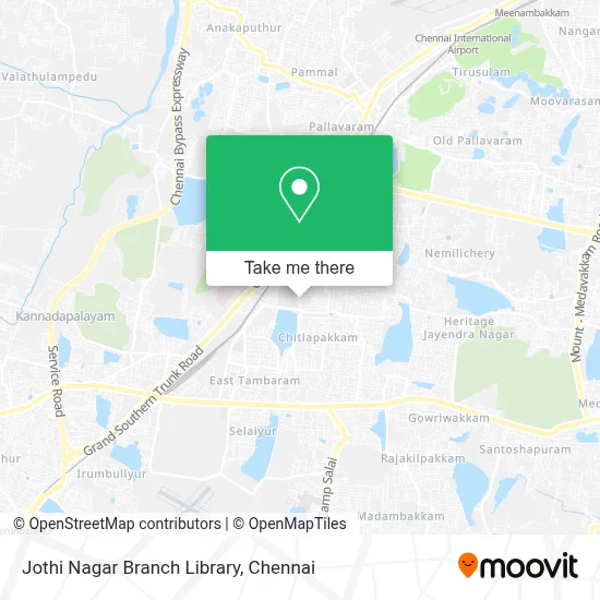 Jothi Nagar Branch Library map
