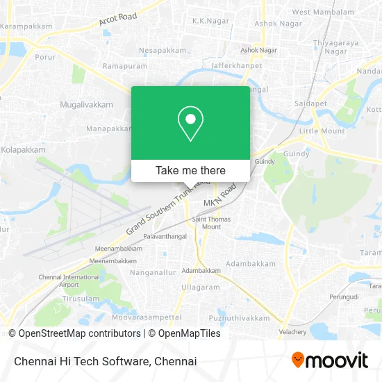 Chennai Hi Tech Software map