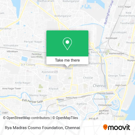 Rya Madras Cosmo Foundation map