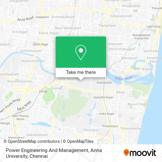 Power Engineering And Management, Anna University map