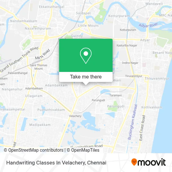 Handwriting Classes In Velachery map
