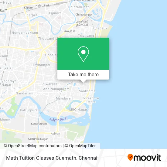 Math Tuition Classes Cuemath map