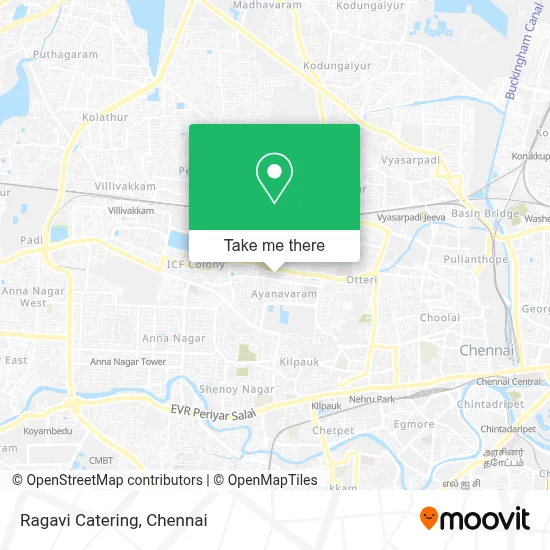 Ragavi Catering map