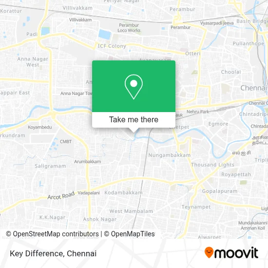Key Difference map