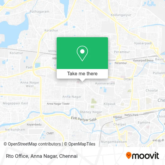 Rto Office, Anna Nagar map