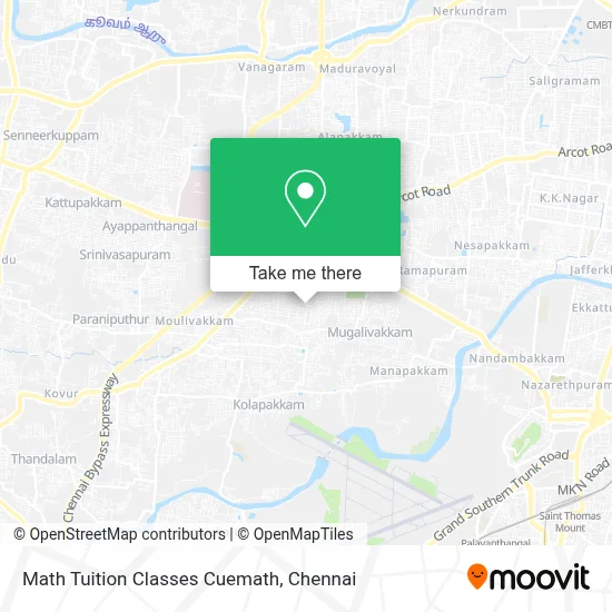 Math Tuition Classes Cuemath map