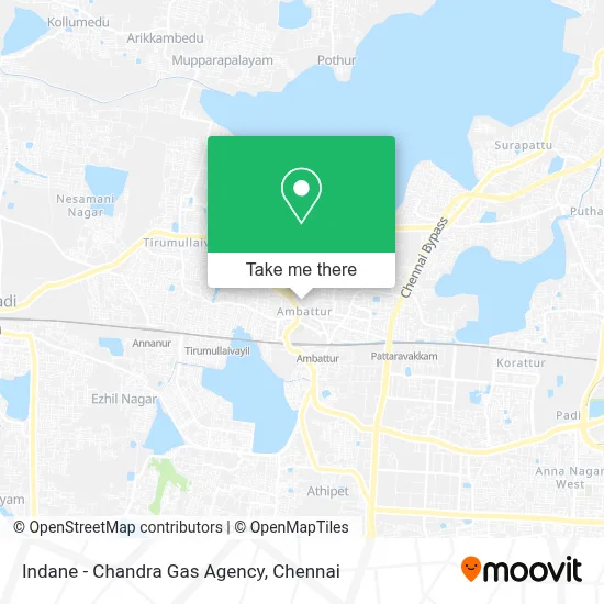 Indane - Chandra Gas Agency map
