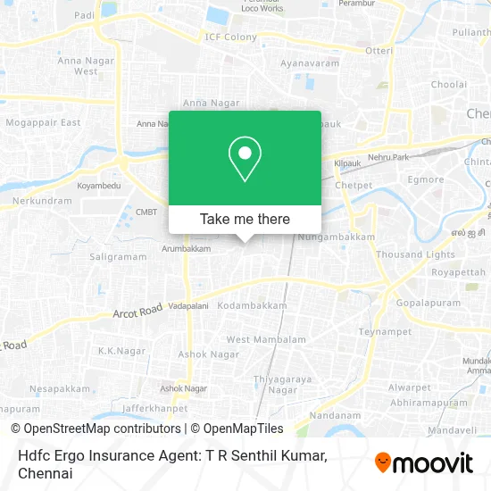 Hdfc Ergo Insurance Agent: T R Senthil Kumar map