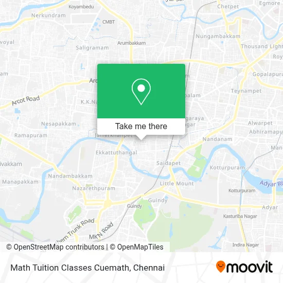 Math Tuition Classes Cuemath map