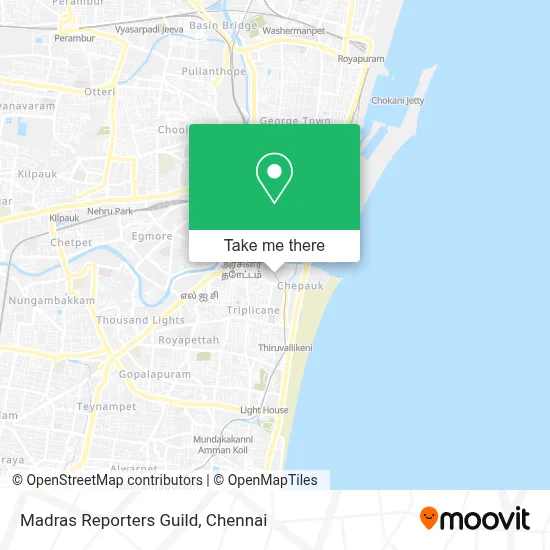 Madras Reporters Guild map