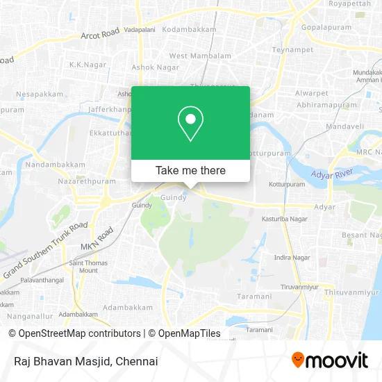 Raj Bhavan Masjid map