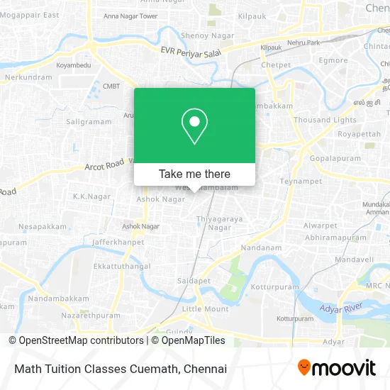Math Tuition Classes Cuemath map