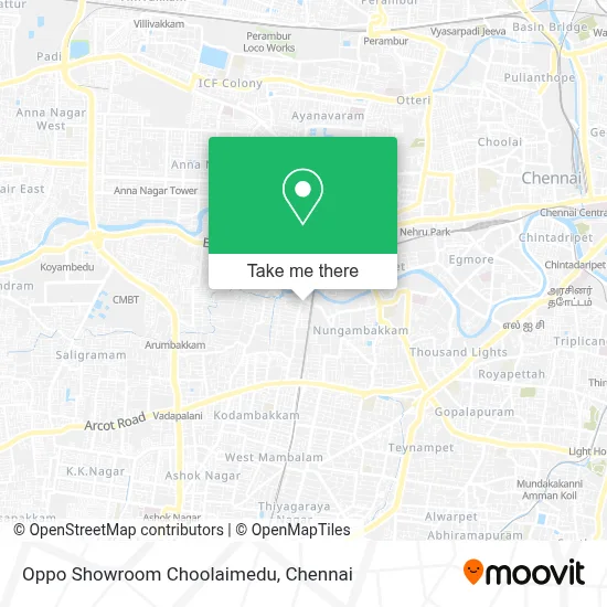 Oppo Showroom Choolaimedu map