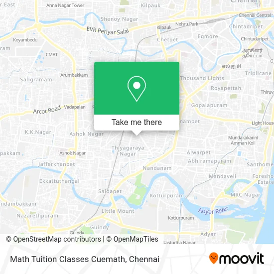 Math Tuition Classes Cuemath map