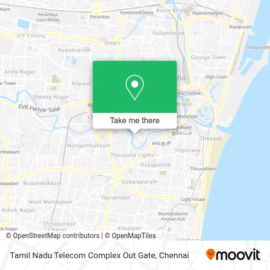 Tamil Nadu Telecom Complex Out Gate map
