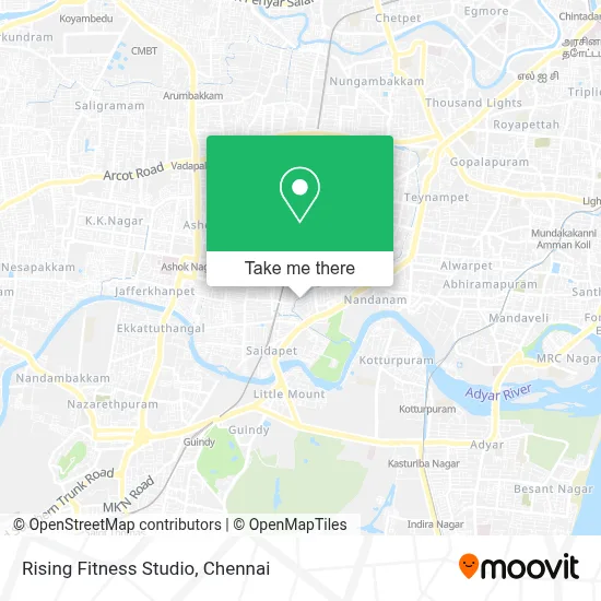 Rising Fitness Studio map