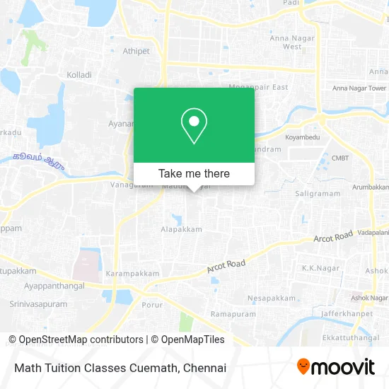 Math Tuition Classes Cuemath map