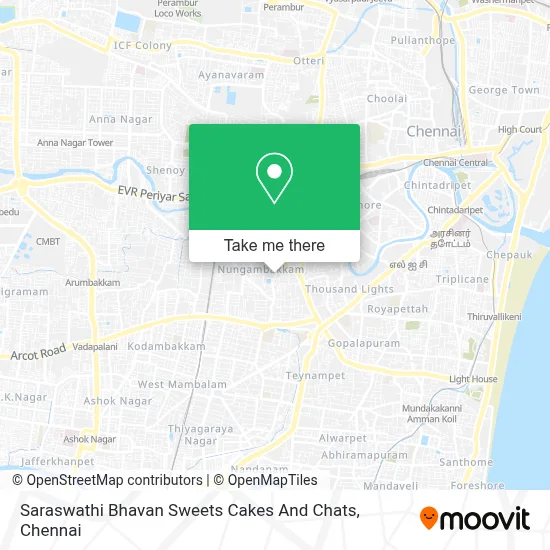 Saraswathi Bhavan Sweets Cakes And Chats map