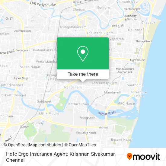 Hdfc Ergo Insurance Agent: Krishnan Sivakumar map