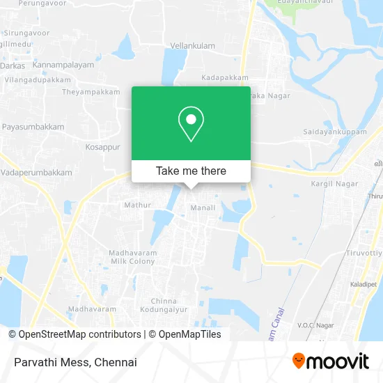 Parvathi Mess map