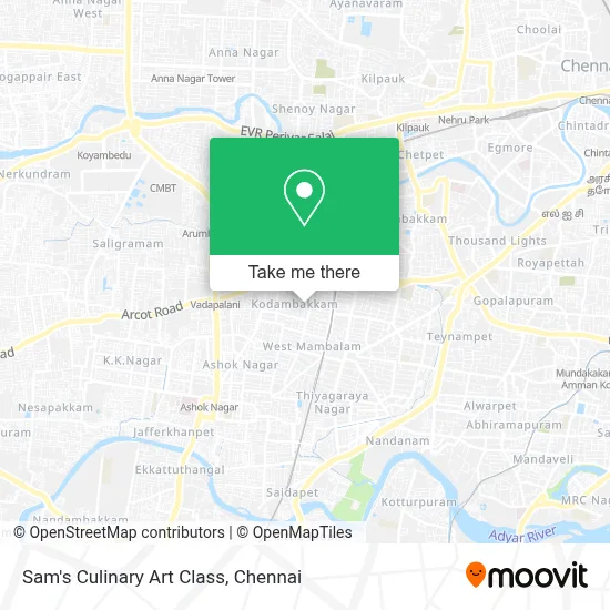 Sam's Culinary Art Class map