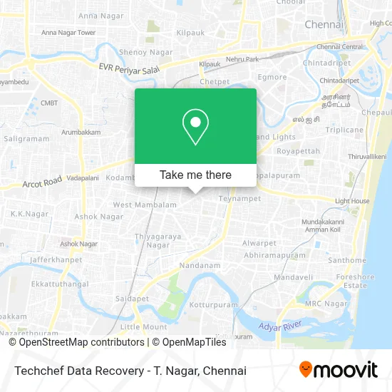Techchef Data Recovery - T. Nagar map