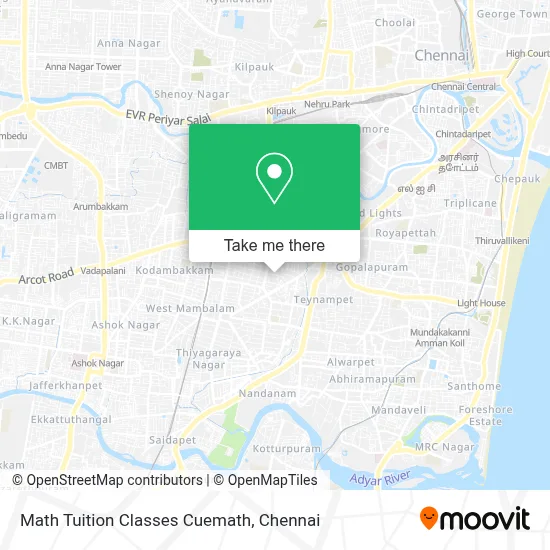 Math Tuition Classes Cuemath map