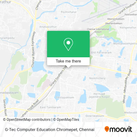 G-Tec Computer Education Chromepet map
