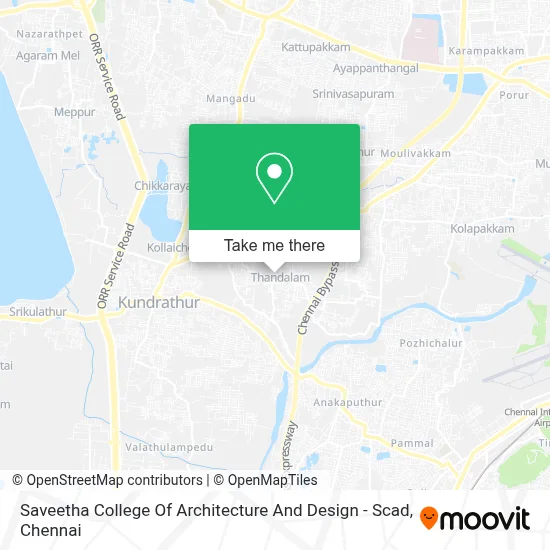 Saveetha College Of Architecture And Design - Scad map
