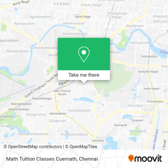 Math Tuition Classes Cuemath map