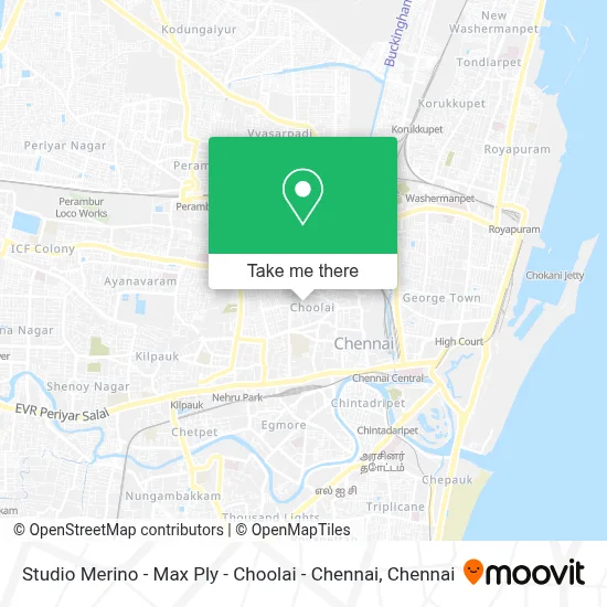 Studio Merino - Max Ply - Choolai - Chennai map
