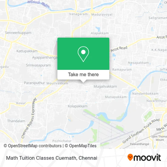 Math Tuition Classes Cuemath map