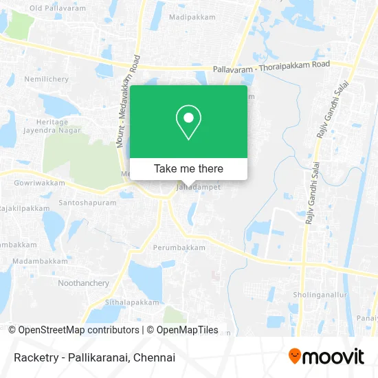 Racketry - Pallikaranai map