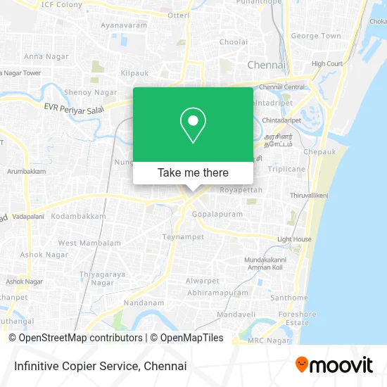 Infinitive Copier Service map