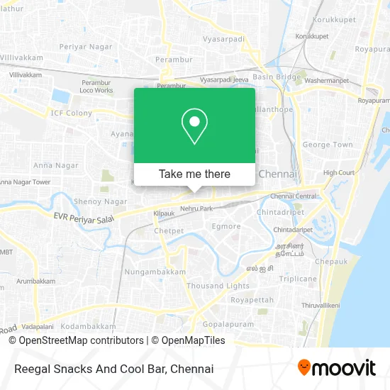 Reegal Snacks And Cool Bar map