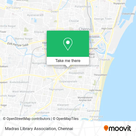 Madras Library Association map