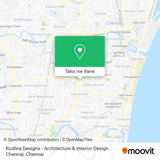 Rudhra Designs - Architecture & Interior Design Chennai map