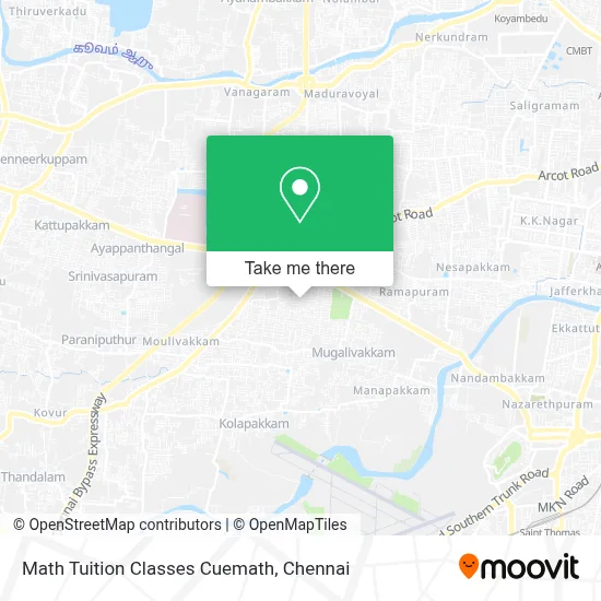 Math Tuition Classes Cuemath map