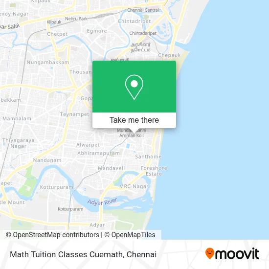 Math Tuition Classes Cuemath map