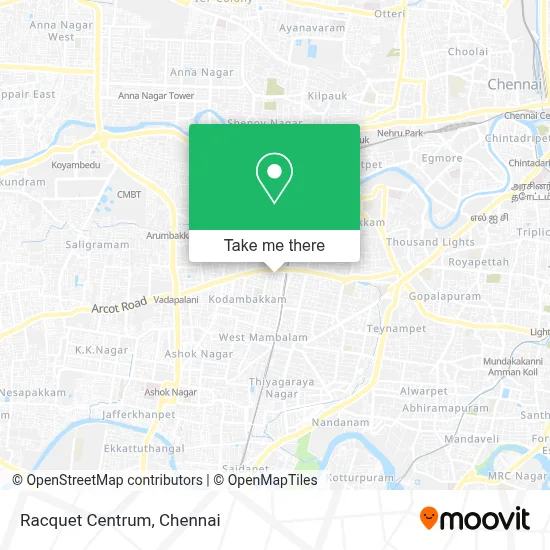 Racquet Centrum map