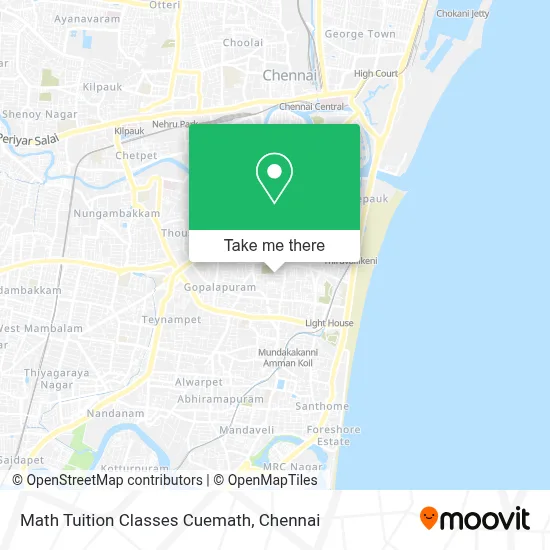 Math Tuition Classes Cuemath map