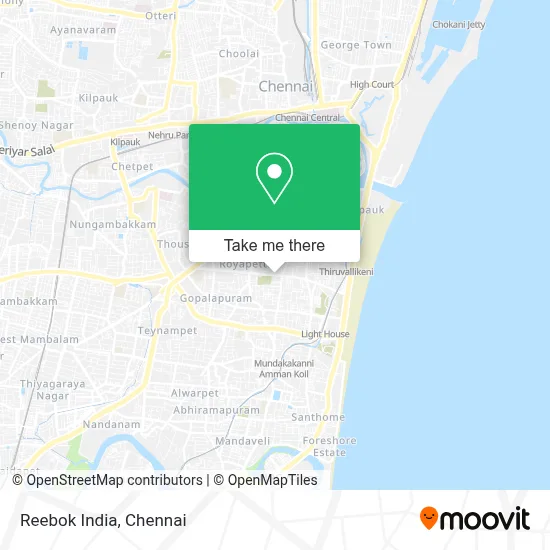 Reebok India map